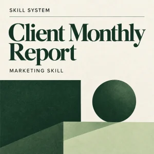 Client Monthly Report — editorial cover