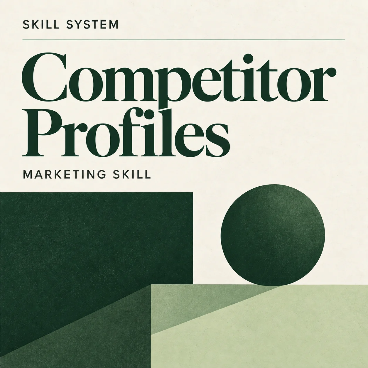 Competitor Profiles — editorial cover