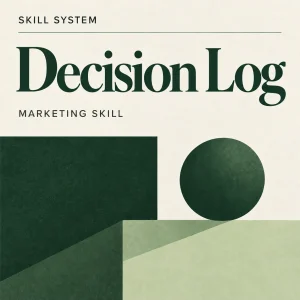 Decision Log — editorial cover