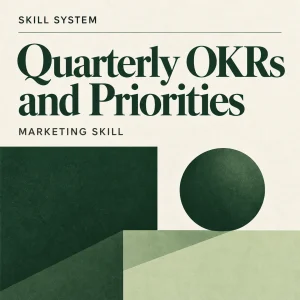 Quarterly OKRs and Priorities — editorial cover