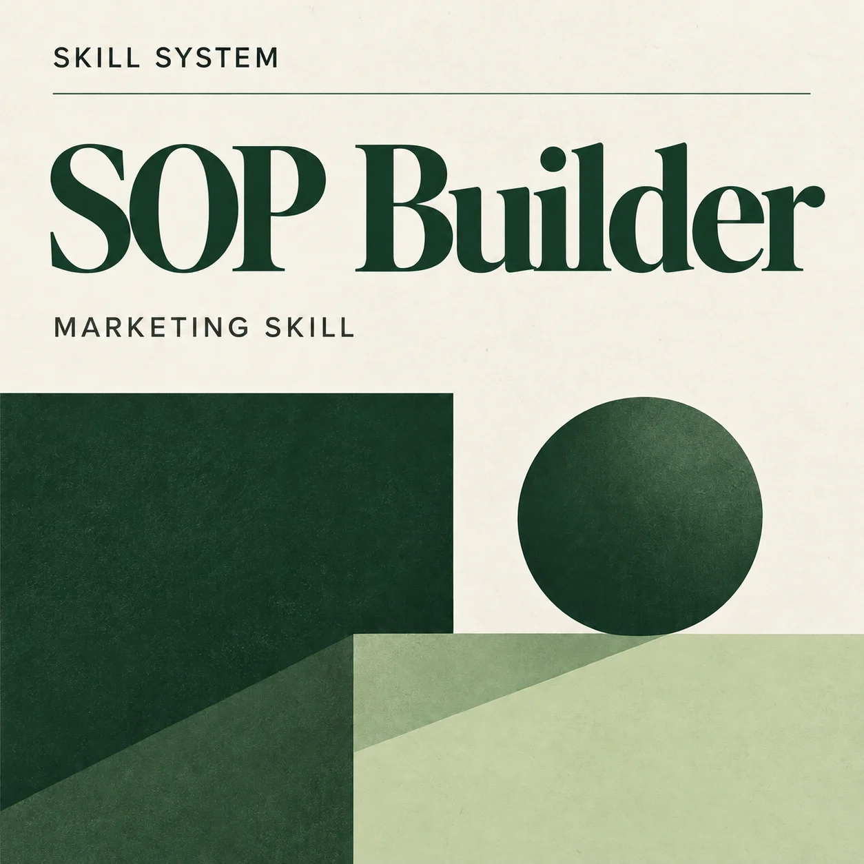 SOP Builder — editorial cover
