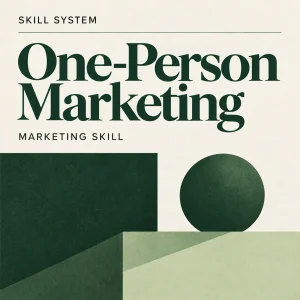 One-Person Marketing — editorial cover