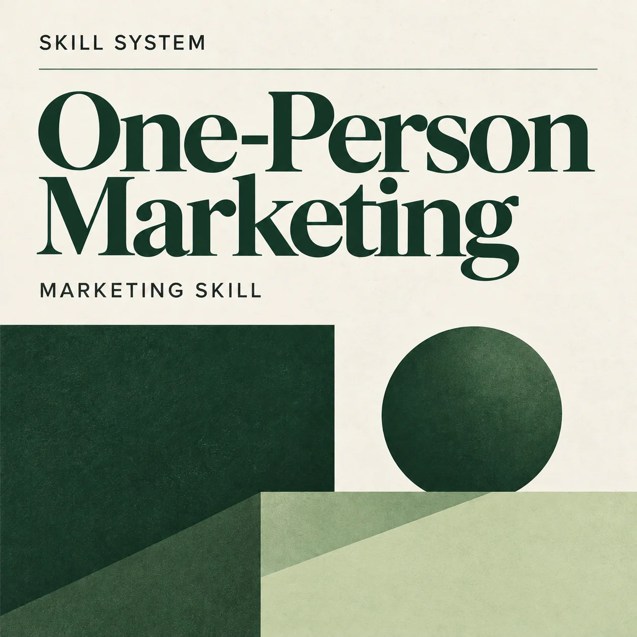 One-Person Marketing — editorial cover